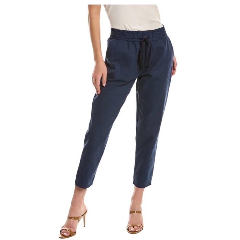 AREA STARS Women’s Ali pant in navy elastic waist cropped - Picture 1 of 7